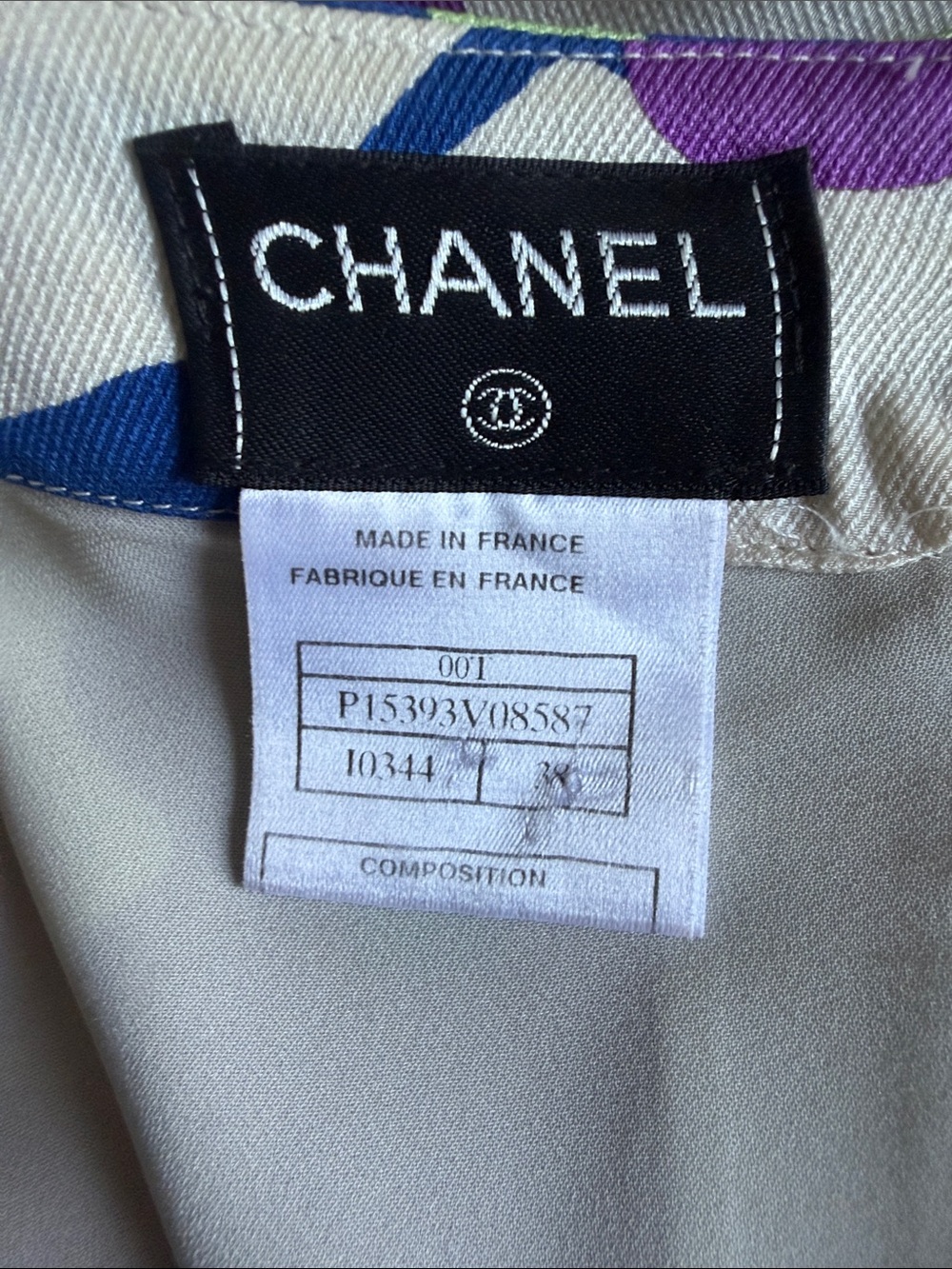 CHANEL vintage by Karl Lagerfeld Floral Pencil Skirt in Red, Blue, and Purple - Picture 3 of 5